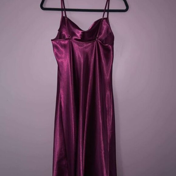 Bebe Satin Midi Dress - Picture 2 of 3